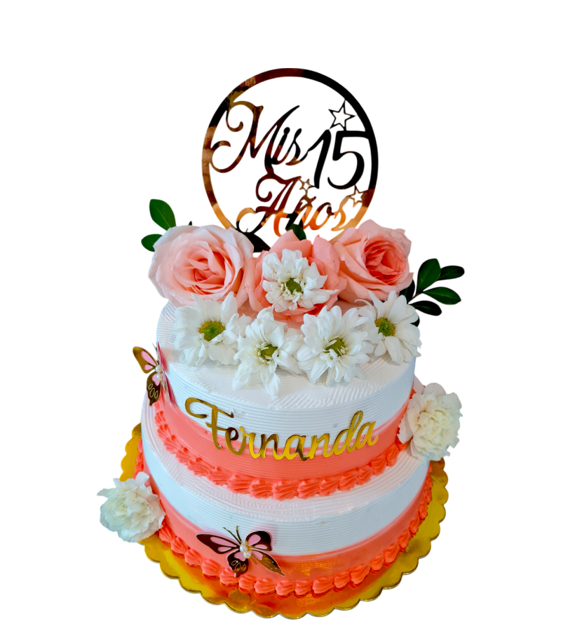 Torta Quinceañera Coral